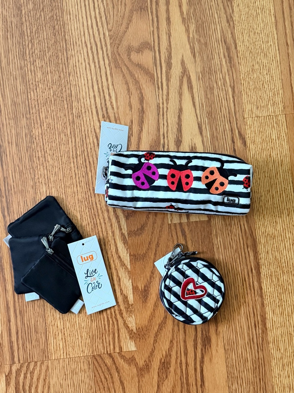 🖤🐞Lug Black Twinkle Pouches & Ladybug Lane Bundle 🐞🖤